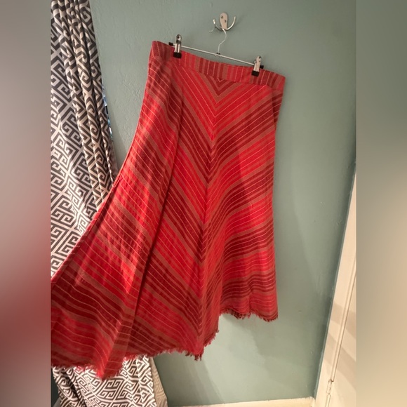 Ryan Michael Dresses & Skirts - Red Maxi Skirt for event Wear, western, textured, boho